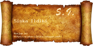Siska Ildikó névjegykártya