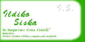 ildiko siska business card